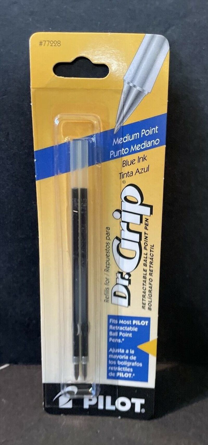 Pilot Dr. Grip Retractable Fine Point Pen Refills, Black