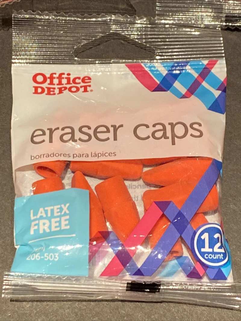 Office Depot Brand Eraser Caps Assorted Colors Pack Of 72 - Office Depot