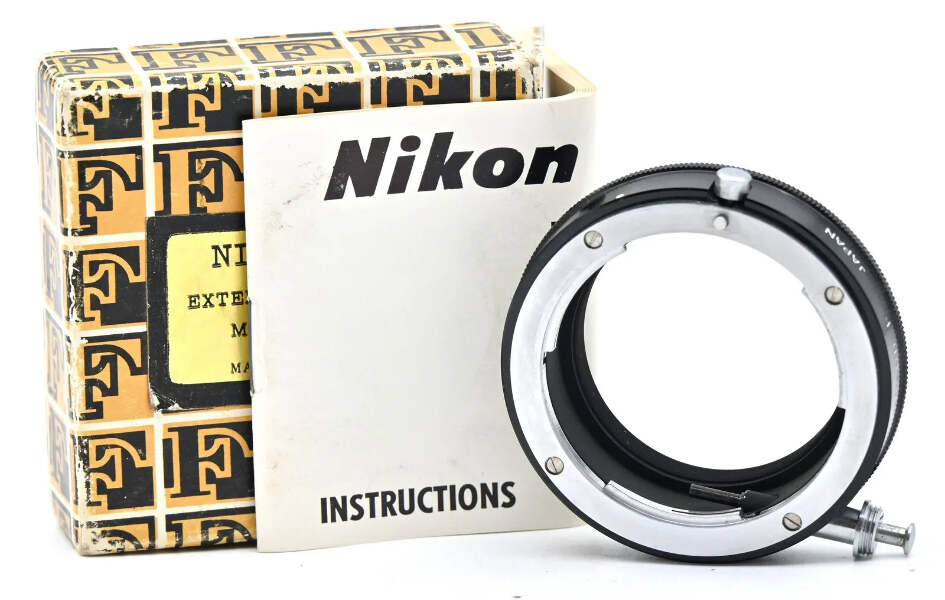 Bague d'extension Nikon F modèle E-2 avec boîte d'origine et