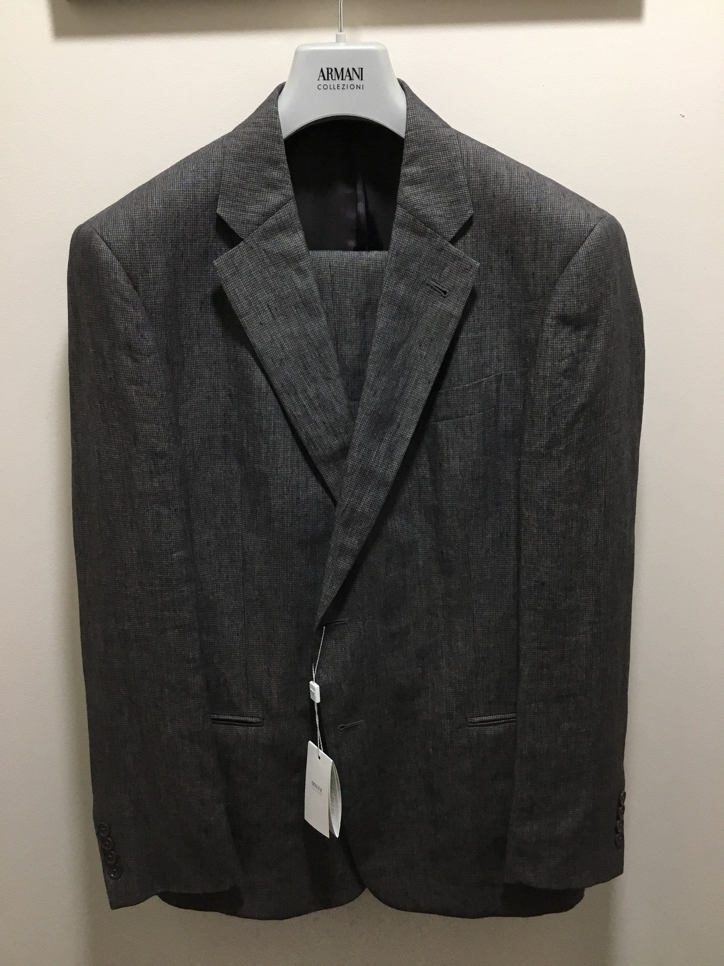 armani linen suit