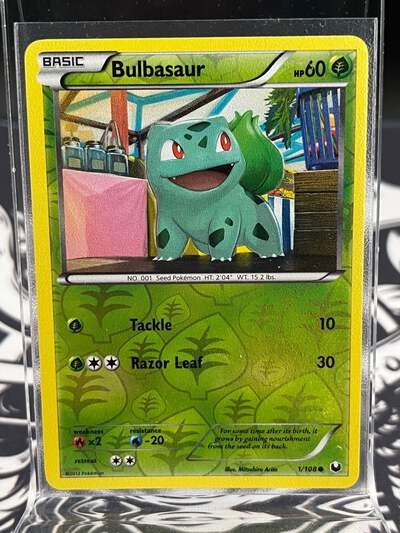 Bulbasaur 1/108 Dark Explorers Reverse Holo Pokemon Card 1/108 NM
