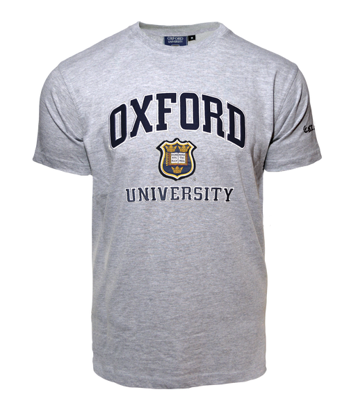Unisex Oxford University Applique Embroidery T Shirt Grey Ebay