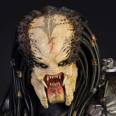COOLPROPS AVP Alien vs Predator Scar Predator Life Size Bust 1:1
