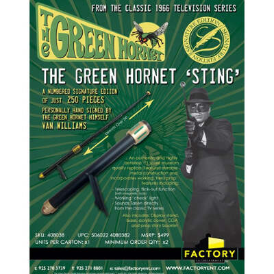 FACTORY ENT Green Hornet Sting SIGNATURE Edition Life Size 1:1