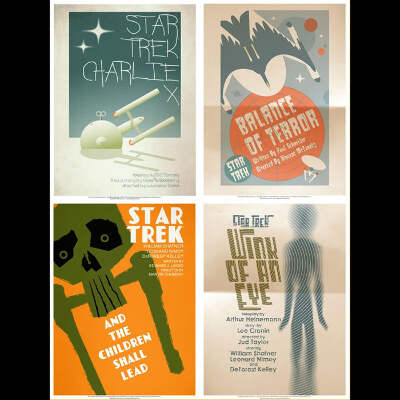 QMX Star Trek Original Series Commemorative Retro Fine Art Prints