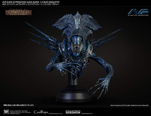 COOLPROPS Alien vs Predator AVP Alien Queen Bust DELUXE 1:3 Scale
