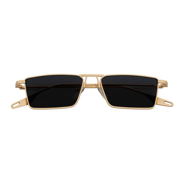 ZUIKO - Small Retro 90s Fashion Metal Rectangle Sunglasses  display picture 2