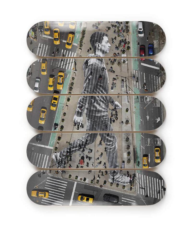 JR - Migrants, walking New York city. New York, USA (2015). Modern
