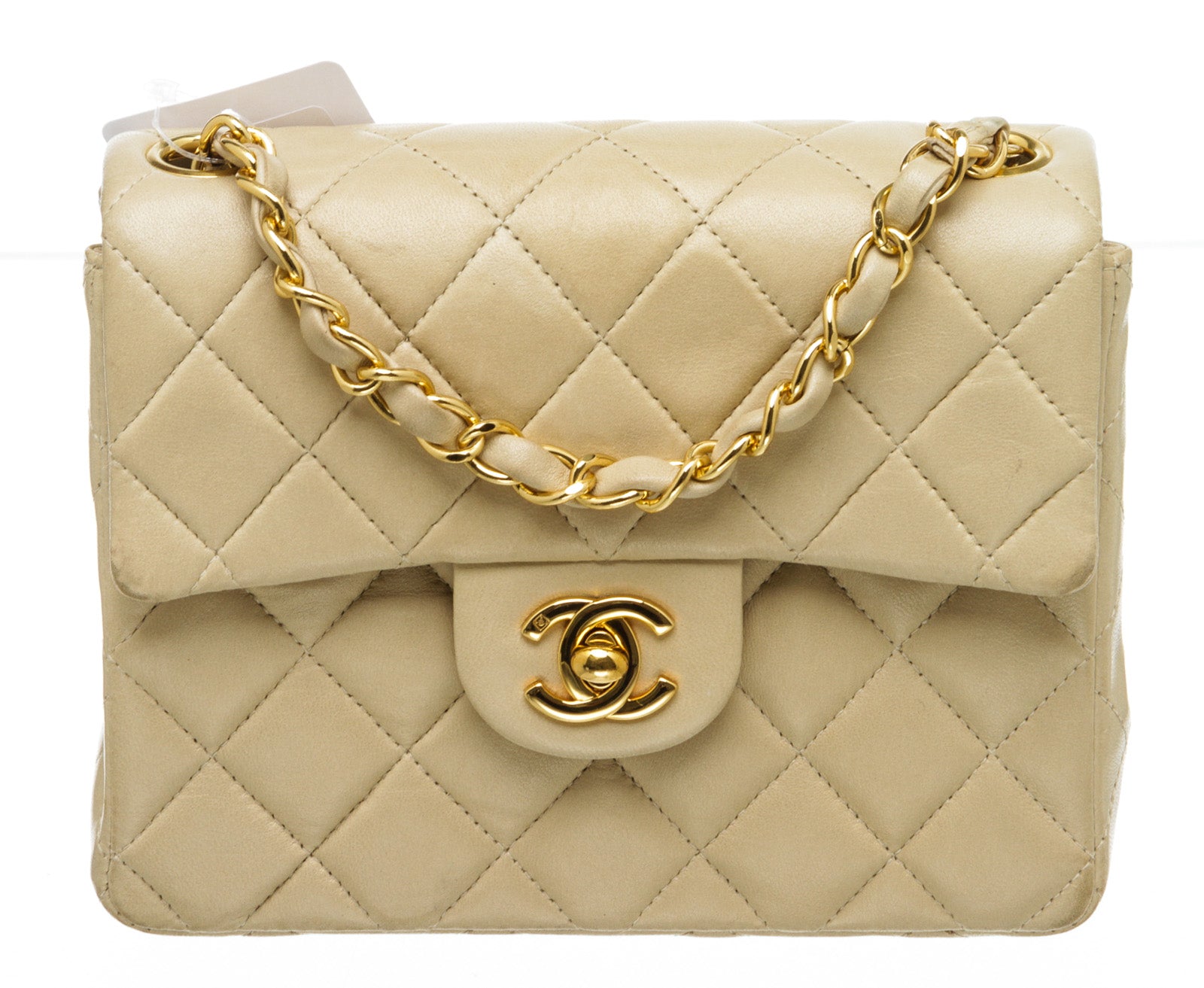 chanel mini flap bag beige