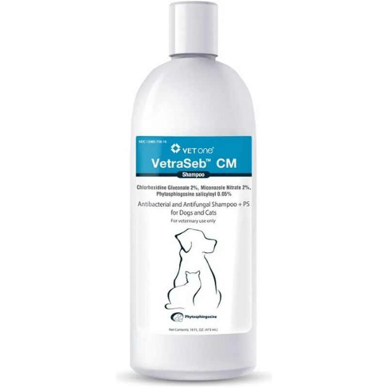 Vetraseb M 2 Ps Antibacterial Antifungal Pet Shampoo Dogs Cats