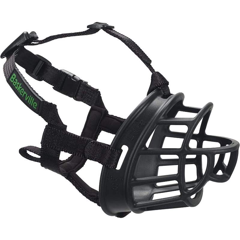 Baskerville Dog Ultra Muzzle Safe Comfortable Soft Plastic Black