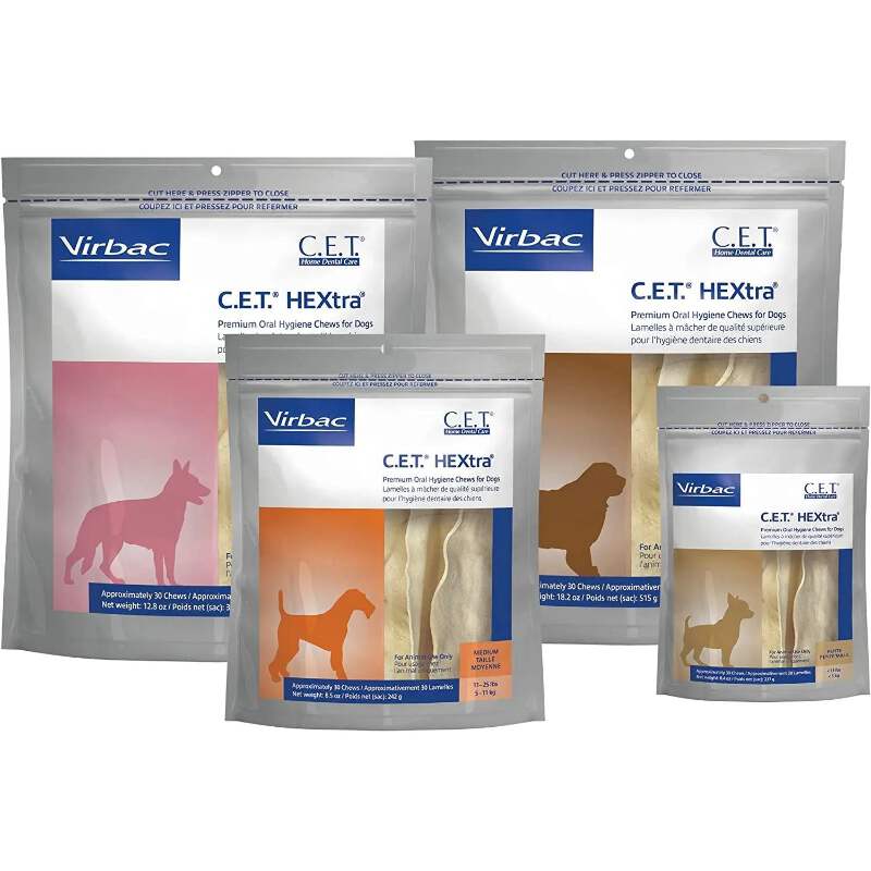 Cet Premium Enzymatic Hextra Oral Hygiene Rawhide Chews For Dogs