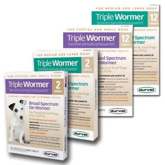 Durvet Triple Wormer 7 Way Dog Puppy Dewormer eBay