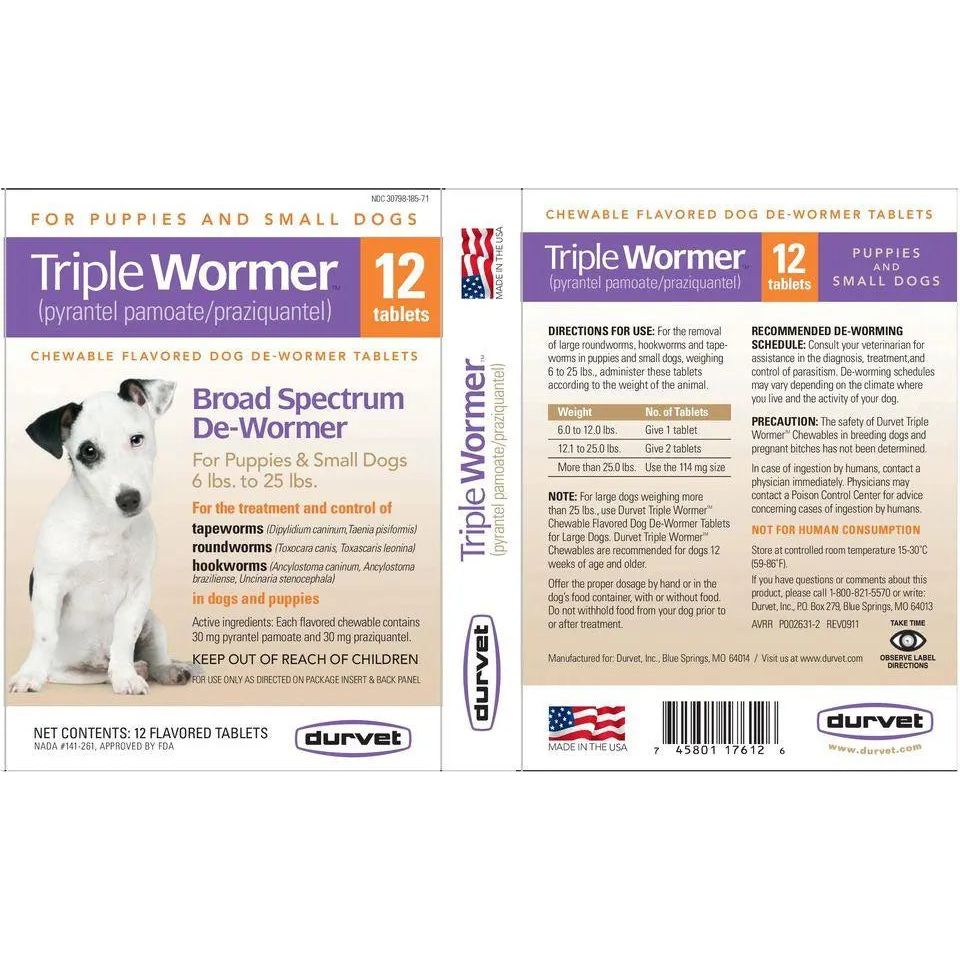 durvet triple wormer for cats