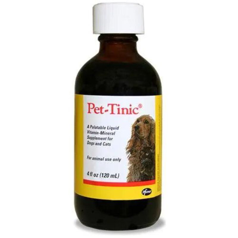 Pet Tinic Liquid Vitamin Mineral Supplement For Dogs And Cats 4oz