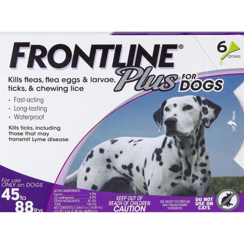 Frontline Plus Dogs 45 88 Lbs 6 Pack 6 Months Supply Epa Usa No