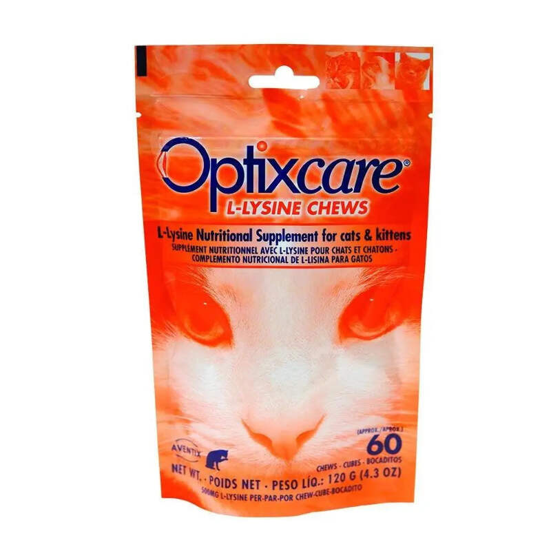 Optixcare L Lysine Soft Chews Nutritional Supplement For Cat Kittens 60 Ct 876198015009 Ebay