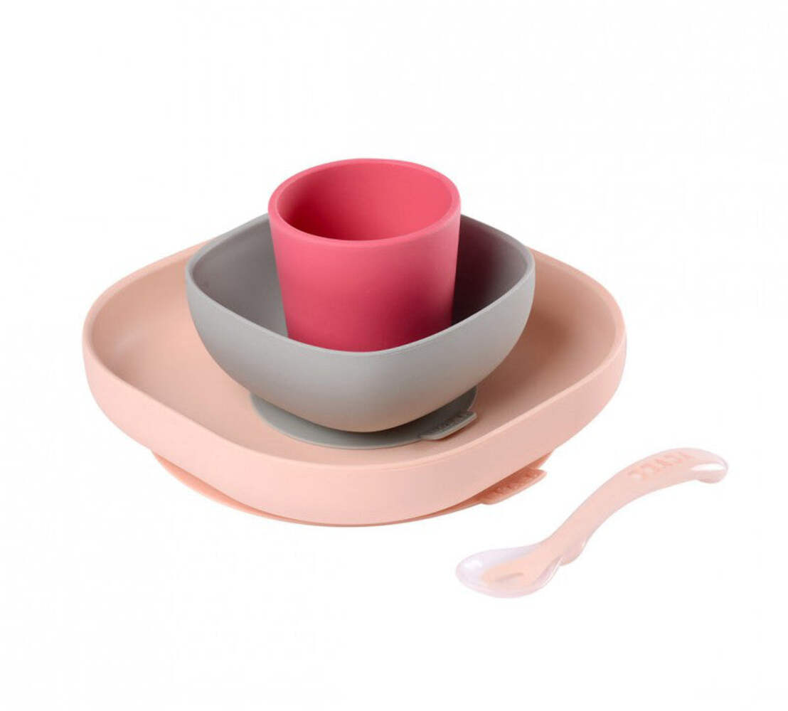 Béaba Silicone Meal Set - Plate, Bowl, Cup and Spoon - BRAND NEW - Picture 7 of 10