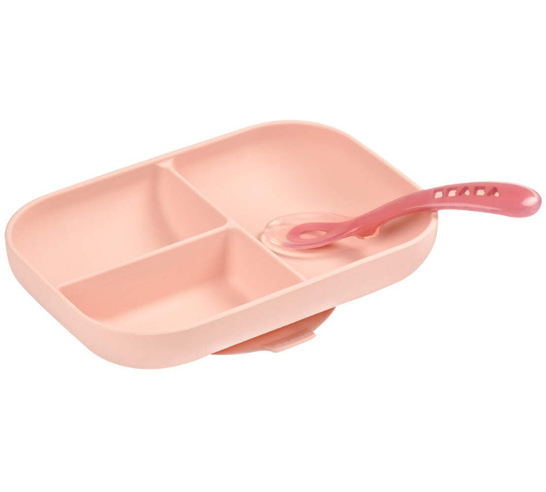 Béaba Silicone Divided Plate & Spoon - BRAND NEW - Picture 5 of 5