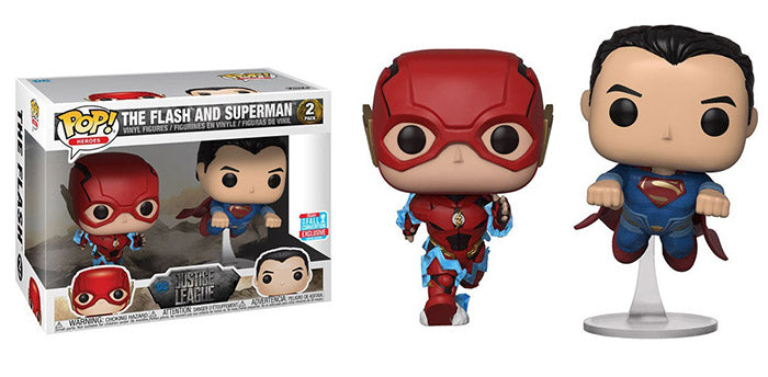 Vinyl Justice League Movie The Flash and Superman Race NYCC 2018 Exclusive Pop