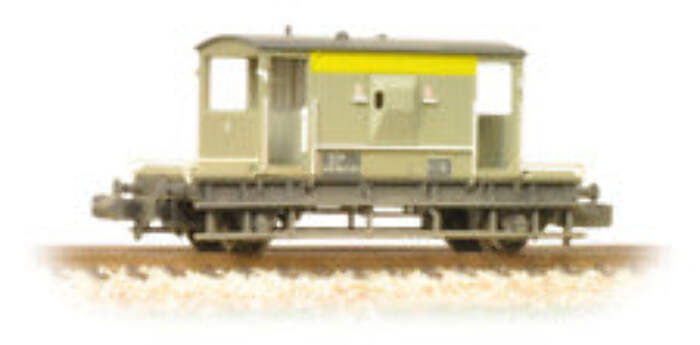Dutch Graham Farish 377-529 N Gauge BR Brake Van Grey//Yellow