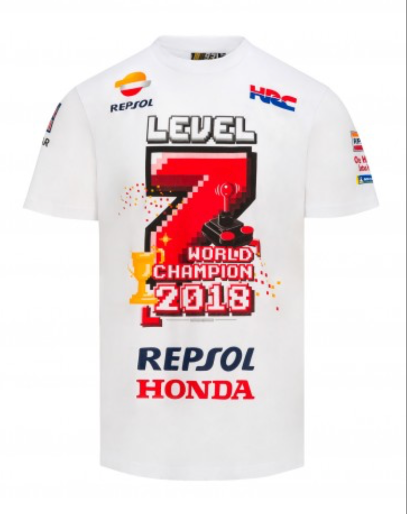 Marc Marquez 2019 MotoGP T-shirt avec logo 93 Rouge Taille S-XXXL