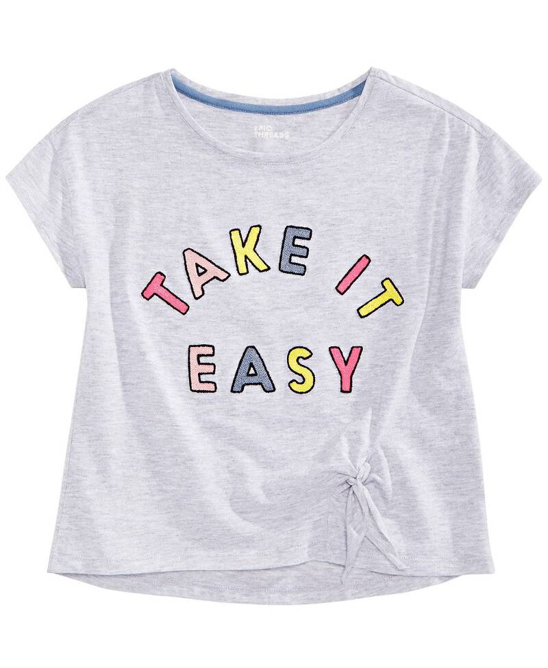 >Epic Threads Big Girls Embroidered Side Tie T Shirt Ebay
