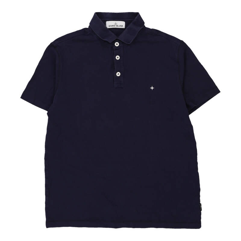 Stone island clearance black polo shirt