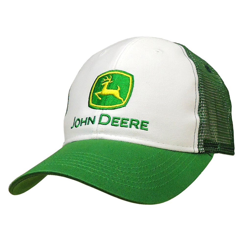 John Deere Green & White Trucker Cap