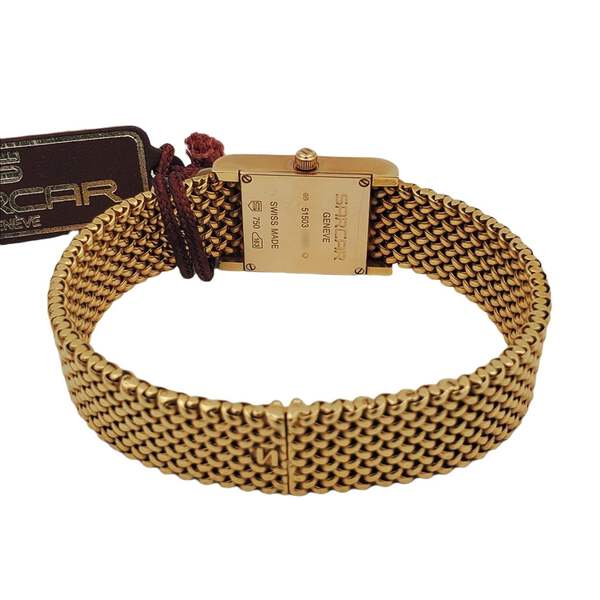 Sarcar Time Square Lady 18K Gold Watch with Diamond Dial & Diamond