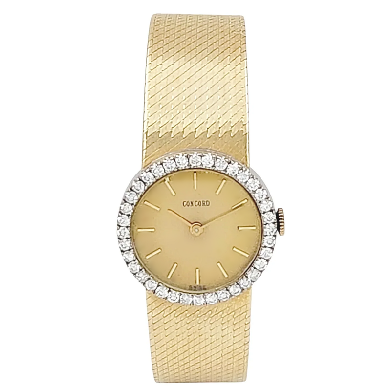 Authentic Concord 14K Solid Gold Watch Work Vintage Concord Mariner 2088214 14k Yellow Gold 34mm Quartz  main image 3
