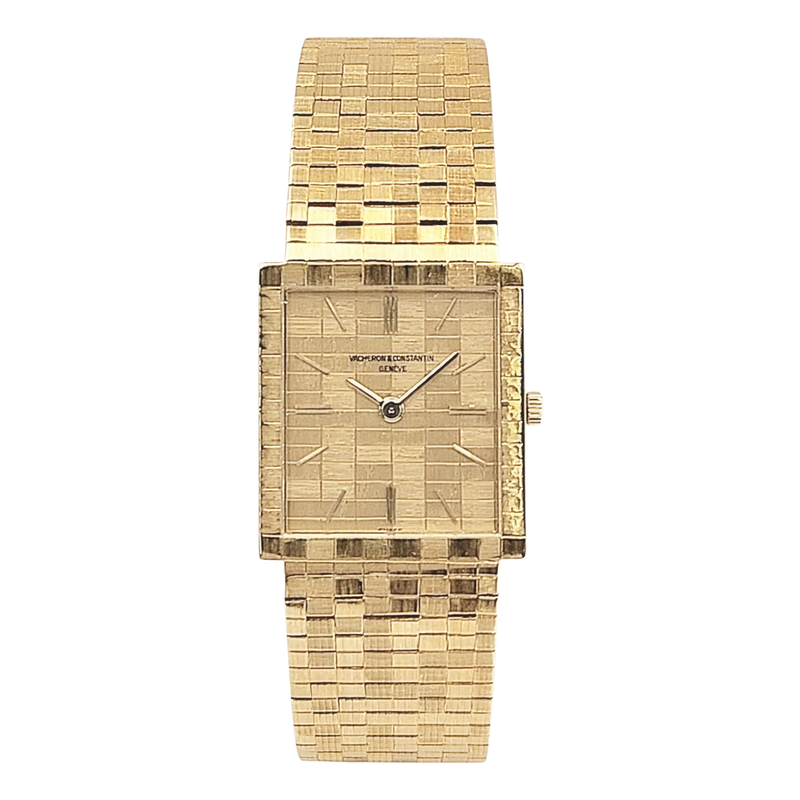 1970's Vacheron & Constantin Vintage 18K Watch with Basket-Weave