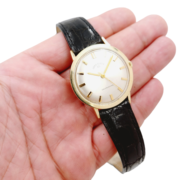 1950's Men's Lord Elgin 25 Vintage 14K Gold Automatic Watch