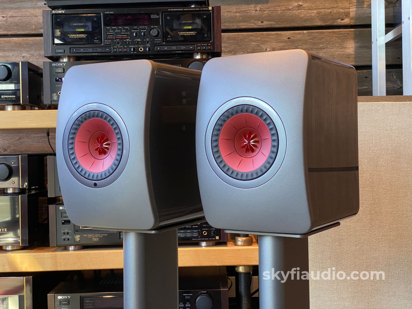 KEF LS50 Wireless Speakers (v1) with Matching Stands - Latest