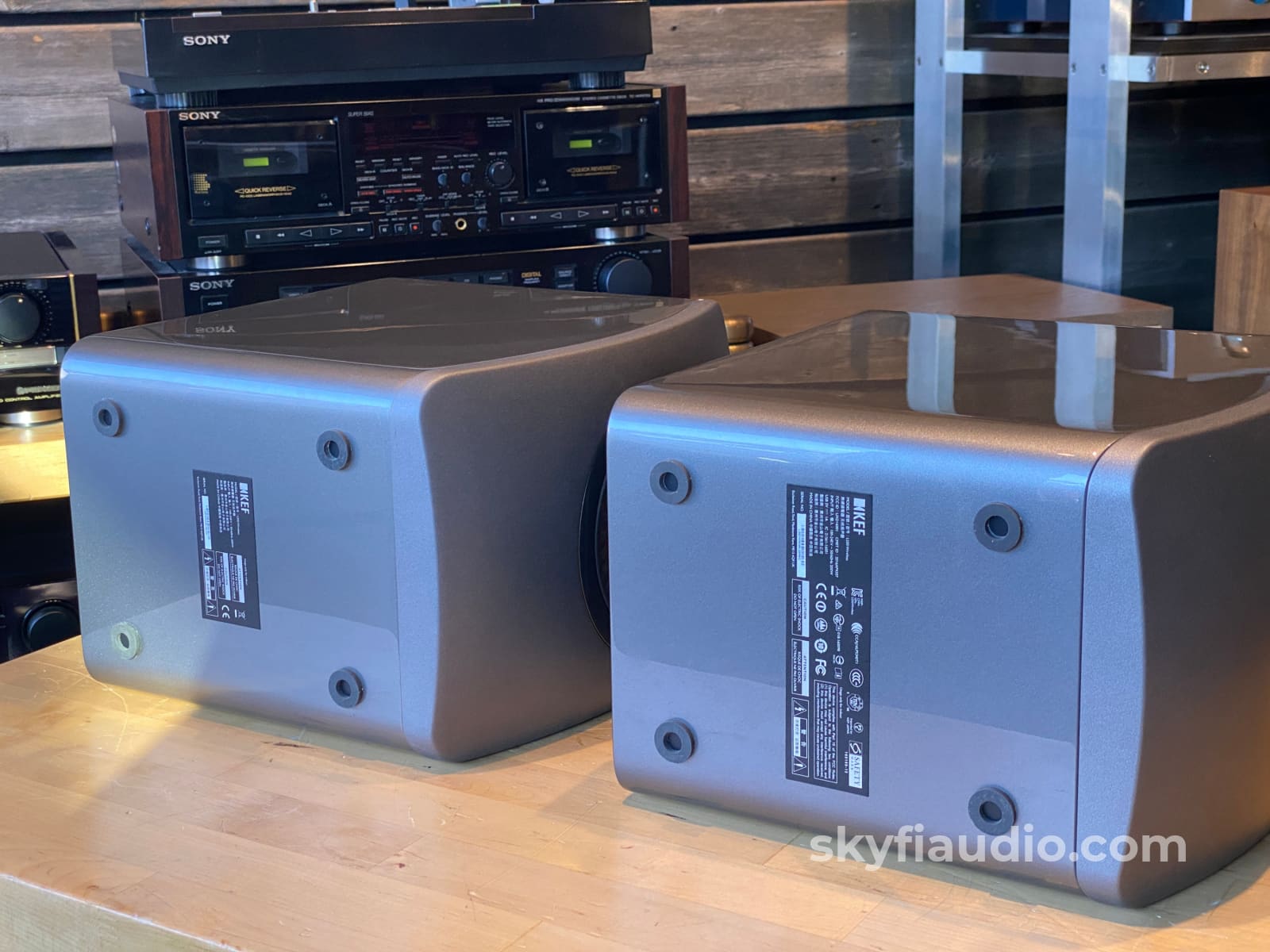 KEF LS50 Wireless Speakers (v1) with Matching Stands - Latest