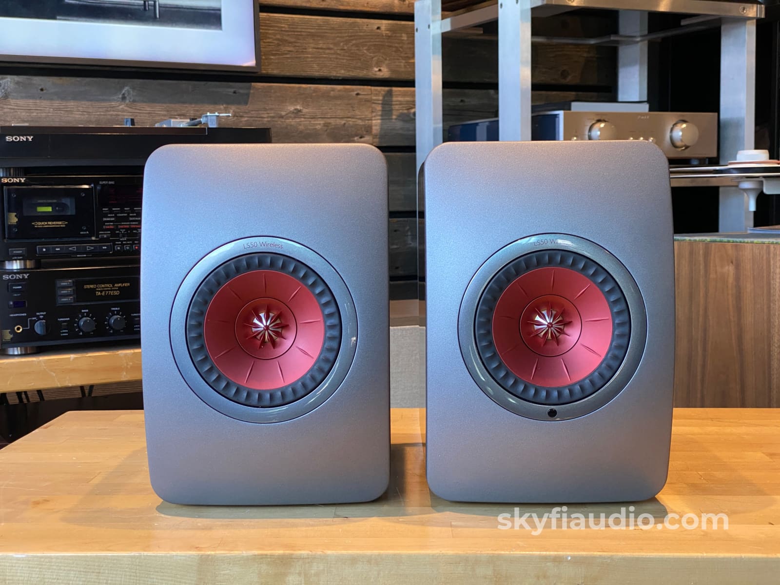 KEF LS50 Wireless Speakers (v1) with Matching Stands