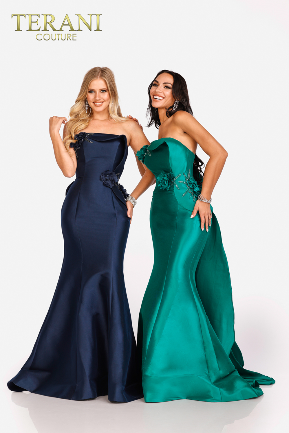 terani couture evening dresses Terani Couture 242E3117 Stretch Mikado One Shoulder Long Column Dress