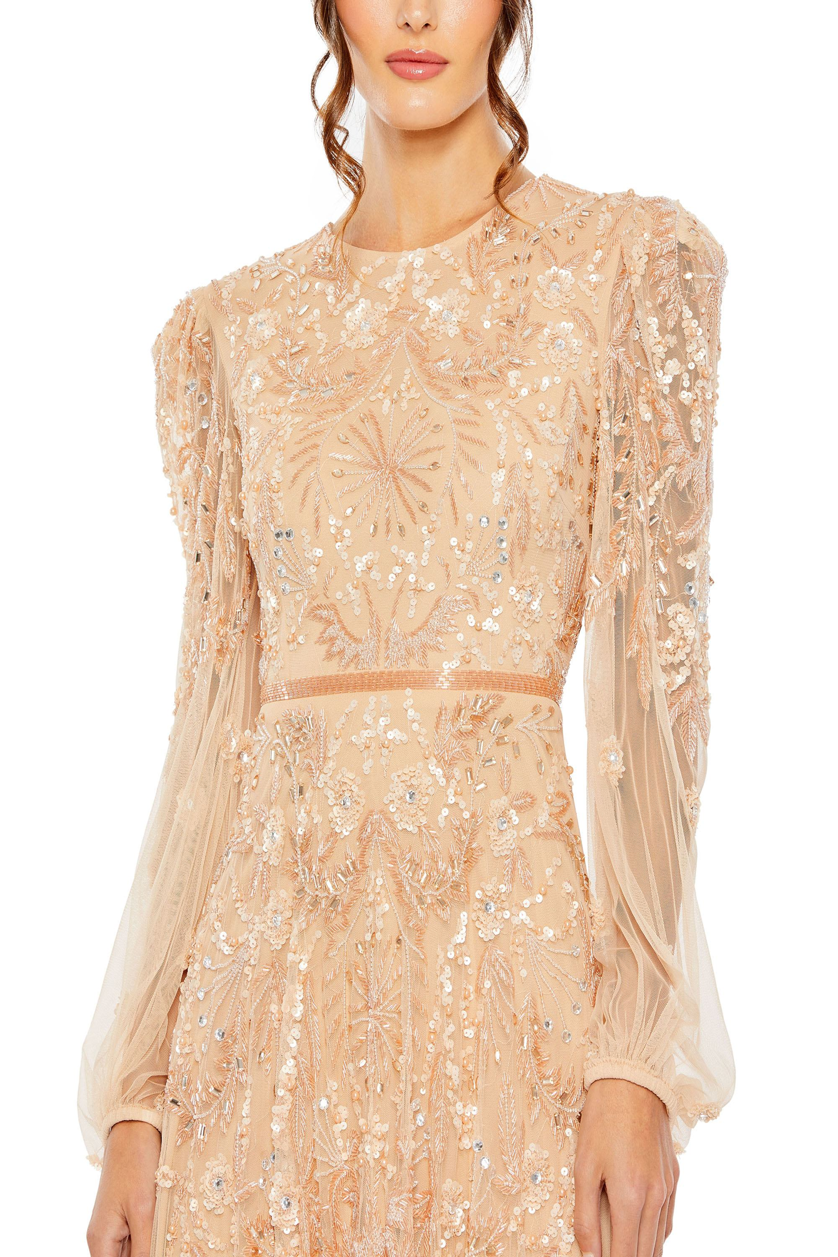 turkish evening dresses 2019 Mac Duggal Strapless Floral Brocade Gown – MOTHER OF main image 1