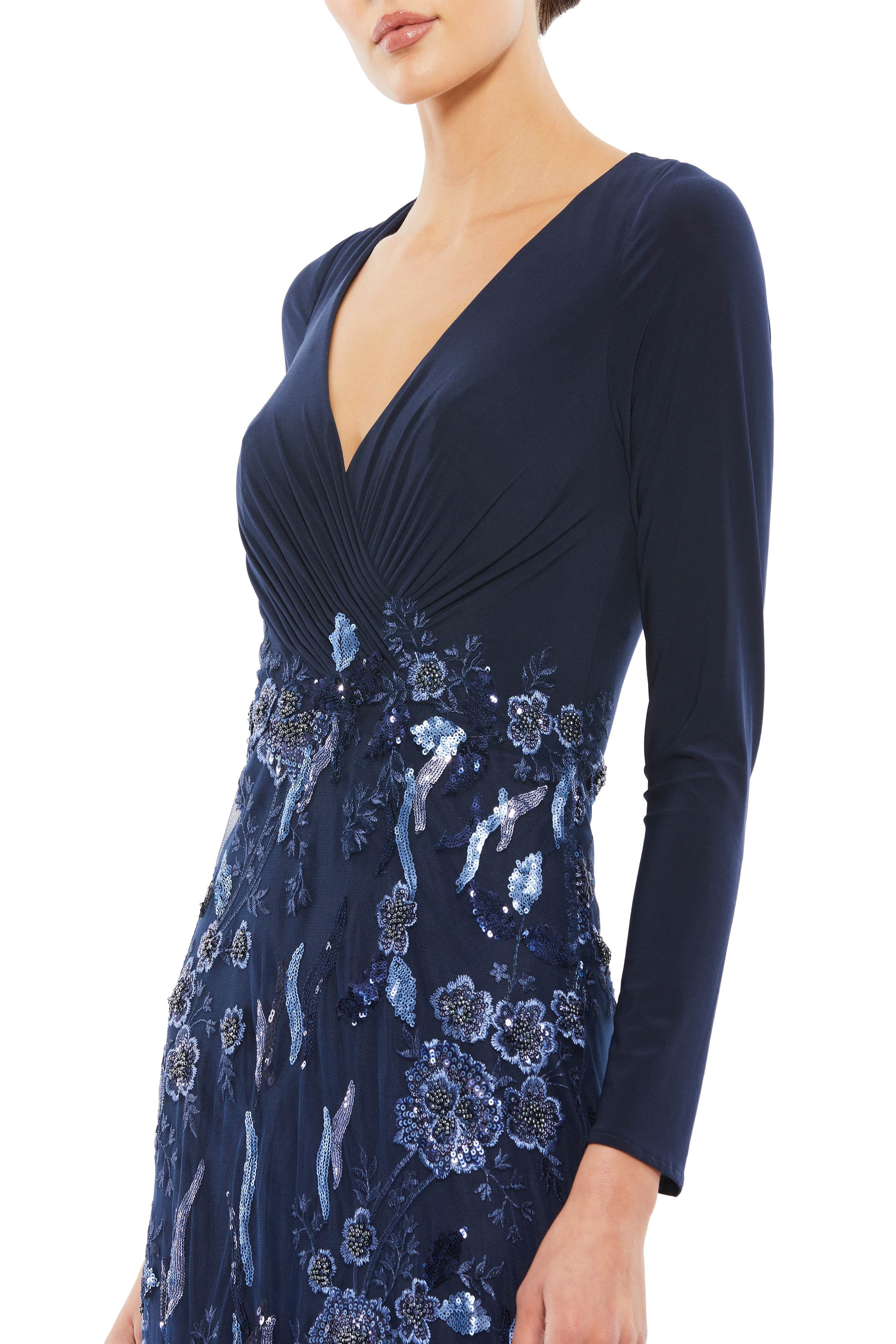 MAC DUGGAL 大特価！エンベリッシュベルト付Aラインロングドレス 高級キャバドレス通販サイト Angel R エンジェルアール キャバ
