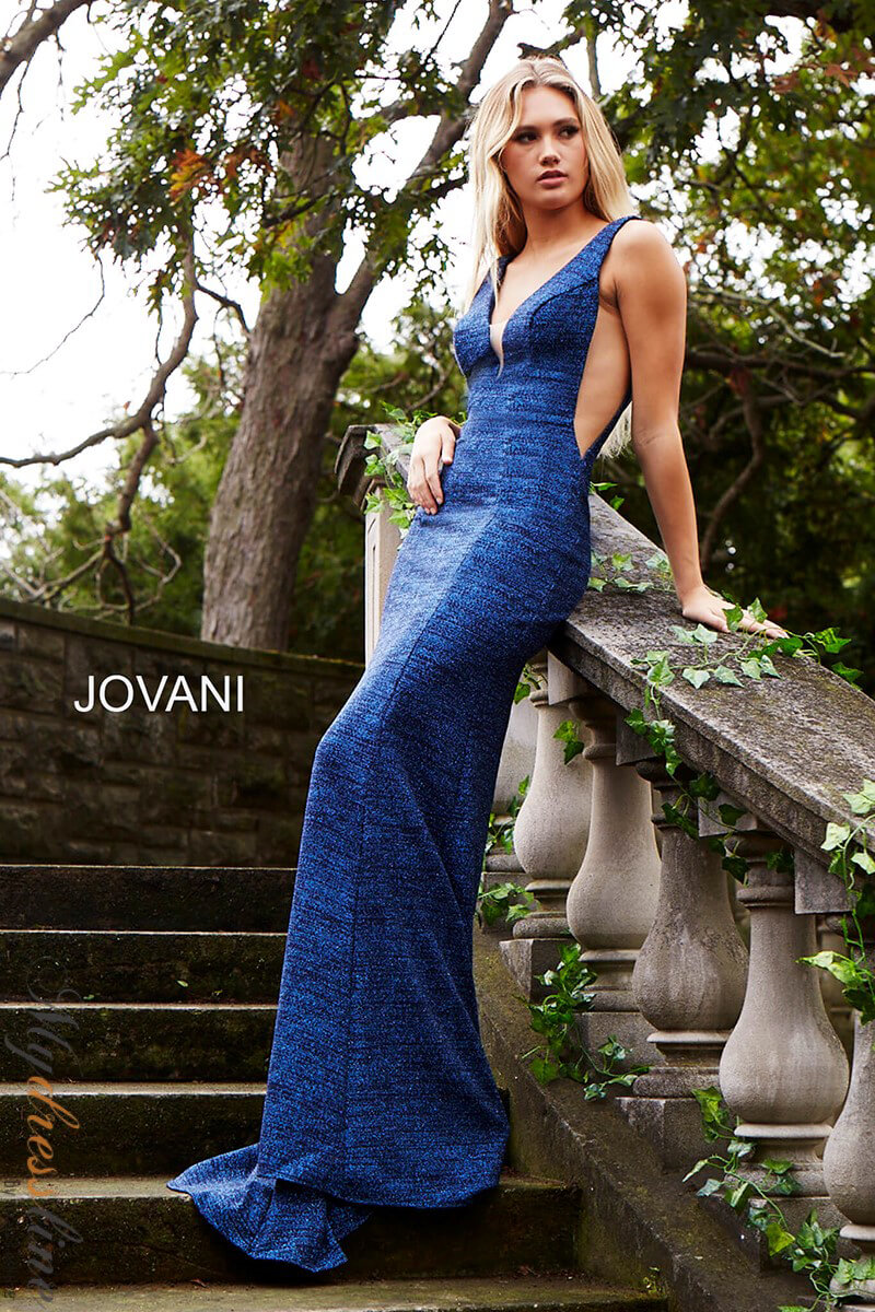 jovani fashions evening dresses Jovani 40474 Prom Dress - Blue main image 0