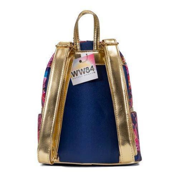 Loungefly WW84 Wonder Women Entertainment Earth Exclusive Mini Backpack NWT Loungefly DC Comics Wonder Woman 1984 Metallic Gold Mini  main image 3