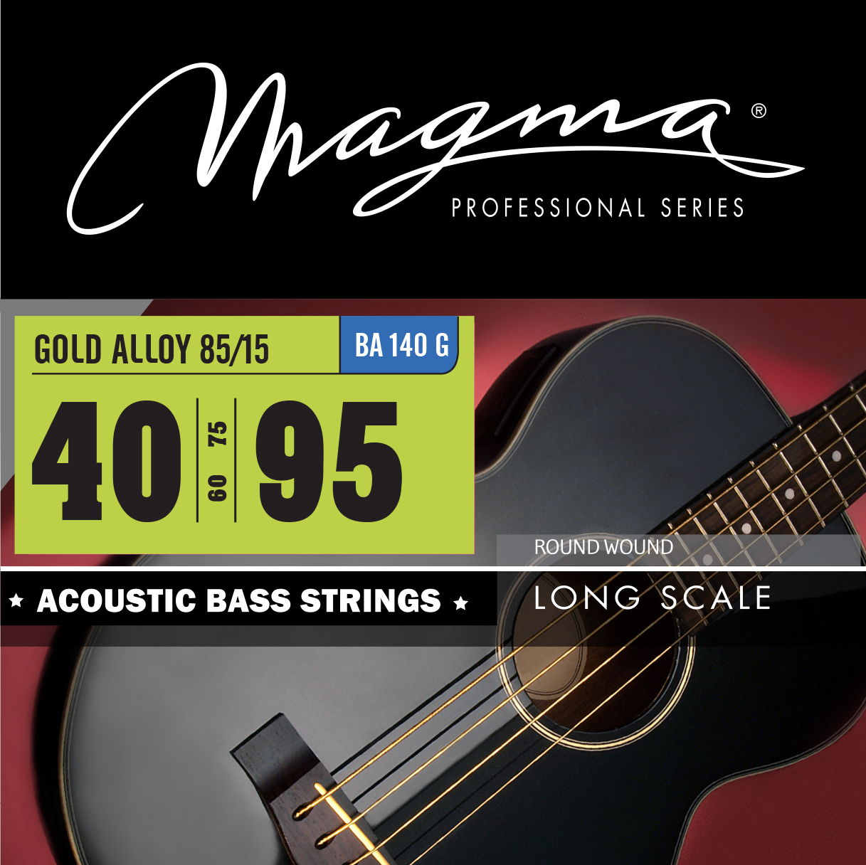 Magma Acoustic Bass 4 Strings Extra Light+ Bronze 85/15 R W LS 34" .040 - .095 - Picture 2 of 2