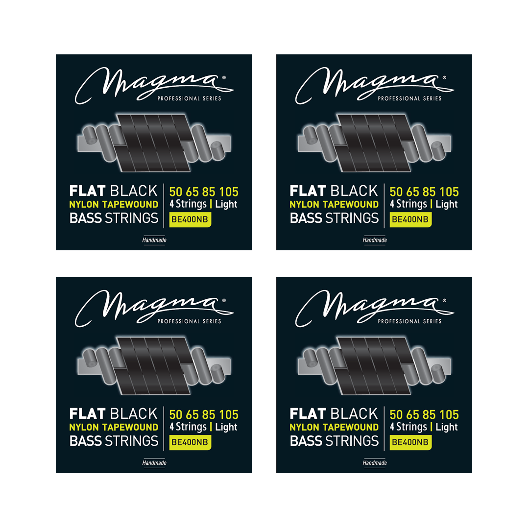 Bajo Eléctrico Magma 4 Cuerdas Luz - Juego de Cinta de Nylon Negro Plano .050 - .105 - Imagen 4 de 4