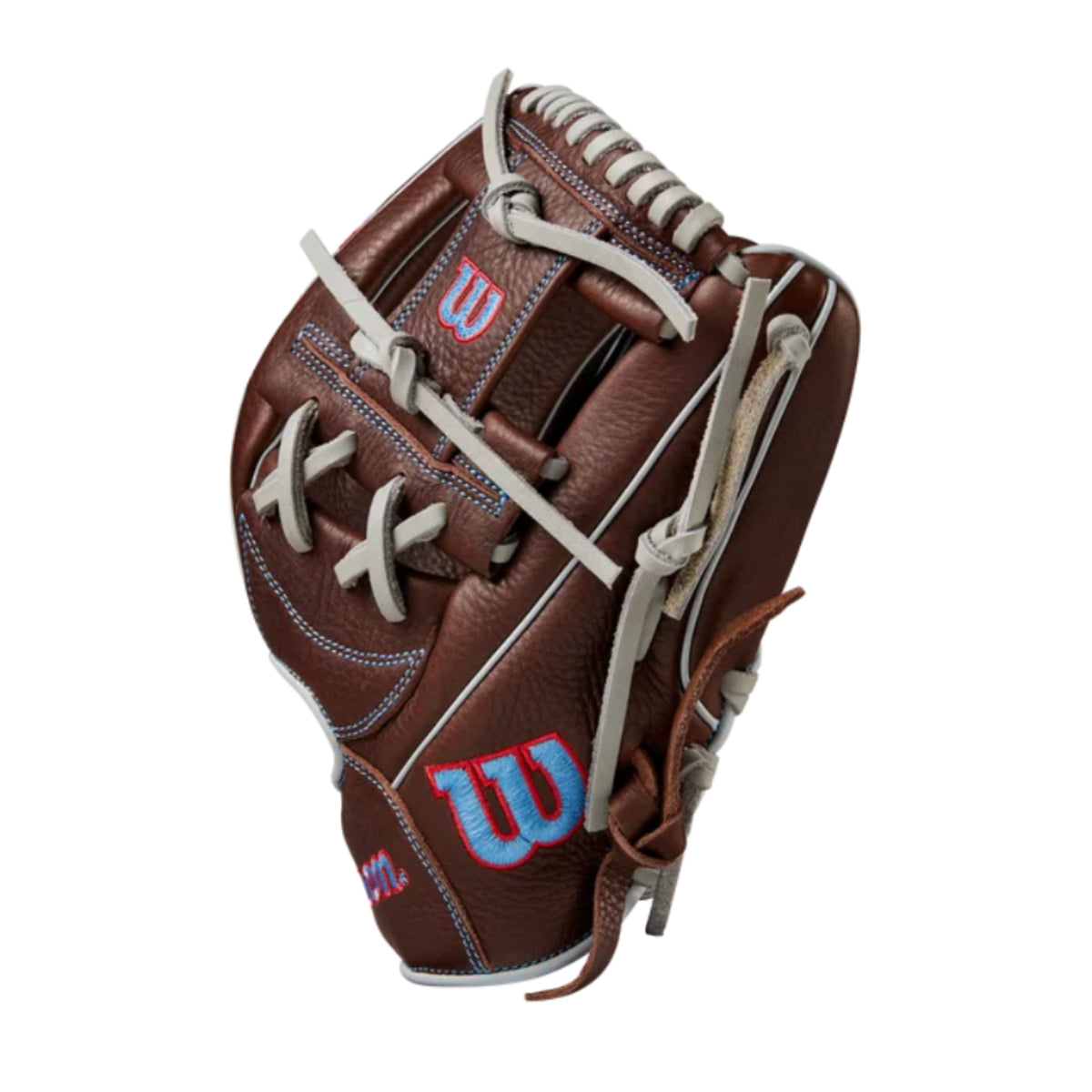 Wilson A1000 1787 Glove Dark-Brown-Red-Blue | eBay