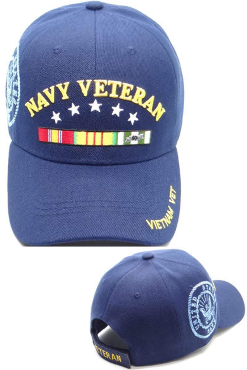 US Military Navy Vietnam Veteran Ribbon Blue Adjustable Baseball