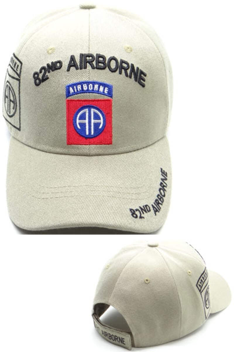 ARMY 82nd AIRBORNE アメリカ 帽子 キャップ エアボーン US Military 82nd Airborne Khaki Adjustable Baseball Hat Cap