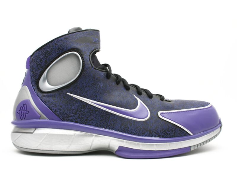 Nike Air Zoom Huarache 2K4 Kobe Laser Black Silver Purple | eBay