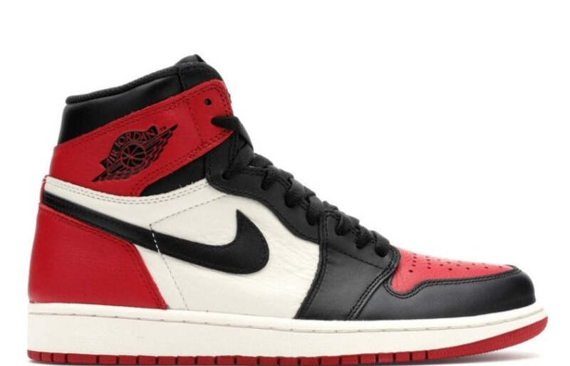 靴 Air Jordan 1 Retro High OG Bred Toe\