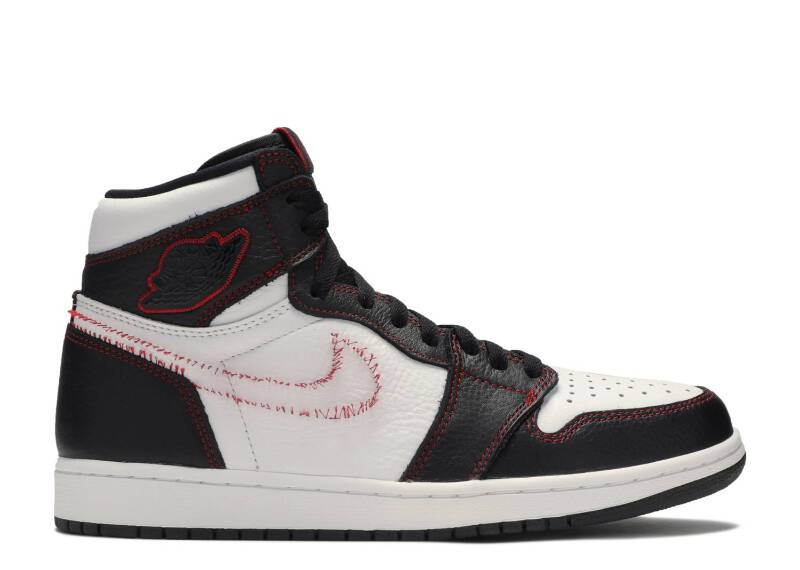 Jordan 1 Retro High Defiant White Black Gym Red | eBay
