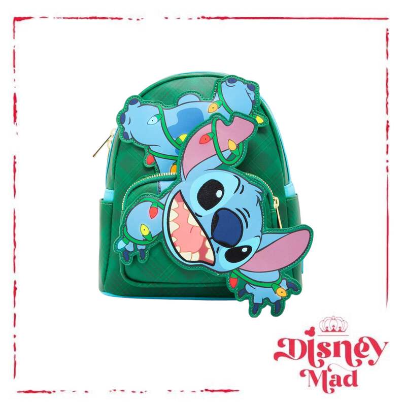 Lilo & Stitch Christmas Lights Stitch Light-Up Mini Backpack BoxLunch Exclusive Loungefly Disney Lilo & Stitch Christmas Lights Stitch Light  main image 4